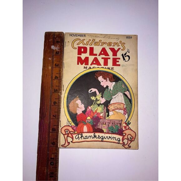 Children's Play Mate Vintage Magazine THANKSGIVING  November 1939 - Picture 12 of 12